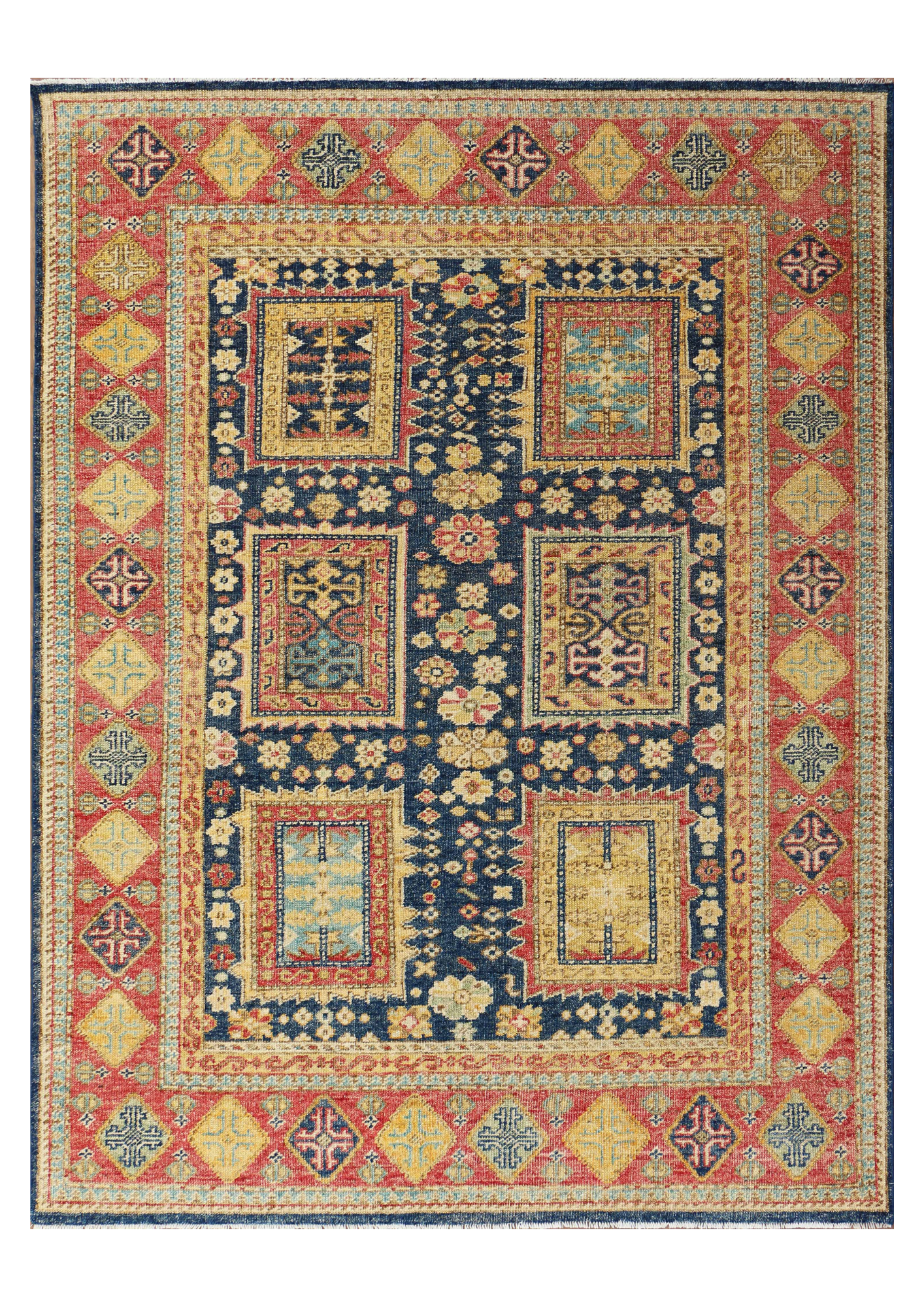 New Hand-Knotted Woolen Area Rug 4886 (9x12)