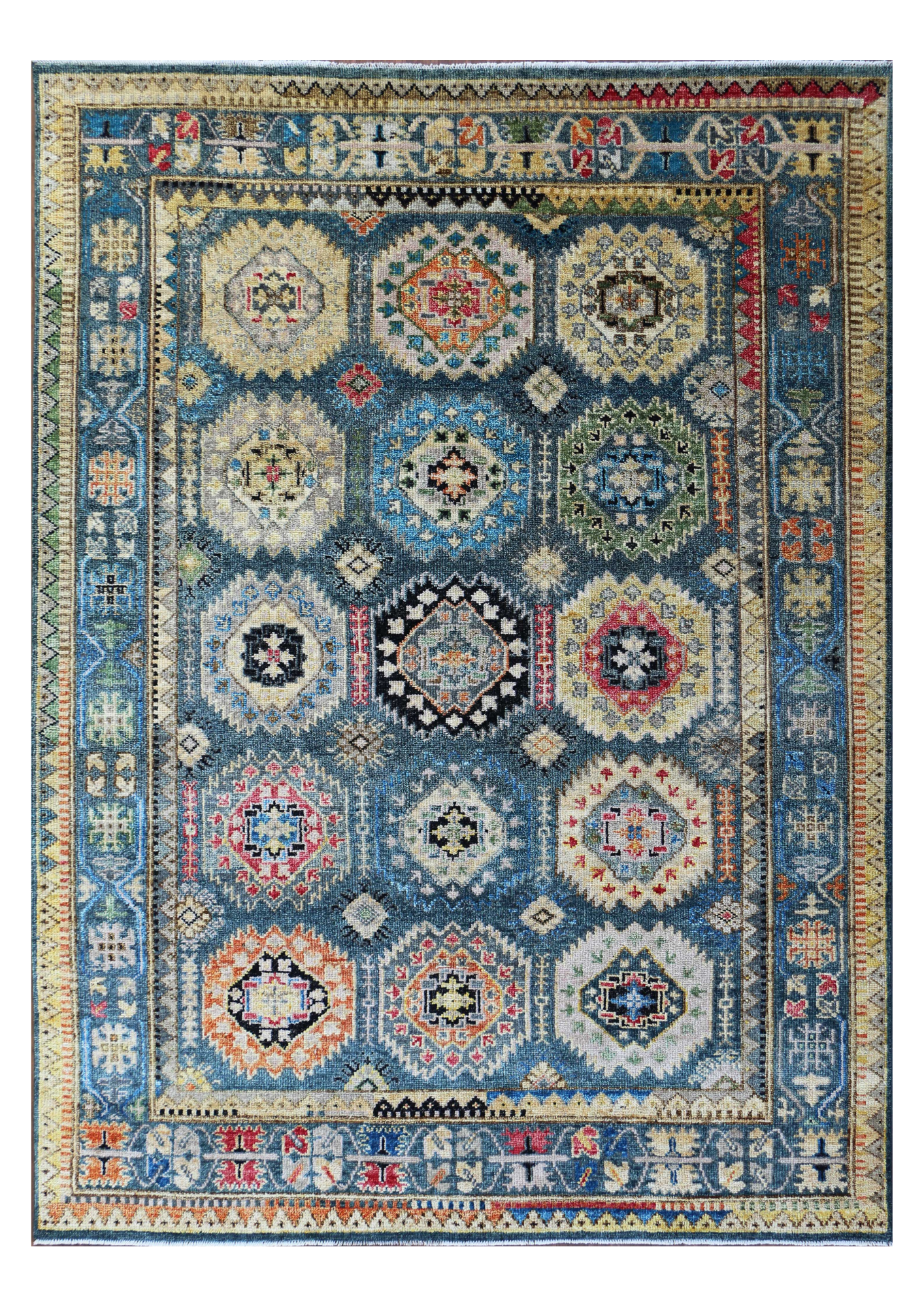 New Hand-Knotted Woolen Area Rug 4887 (9x12)