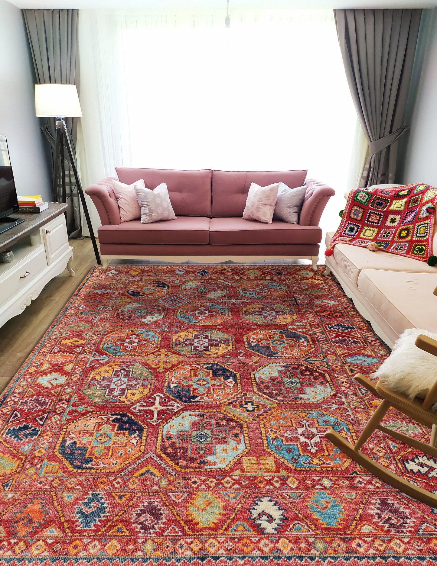 New Hand-Knotted Woolen Area Rug 4823