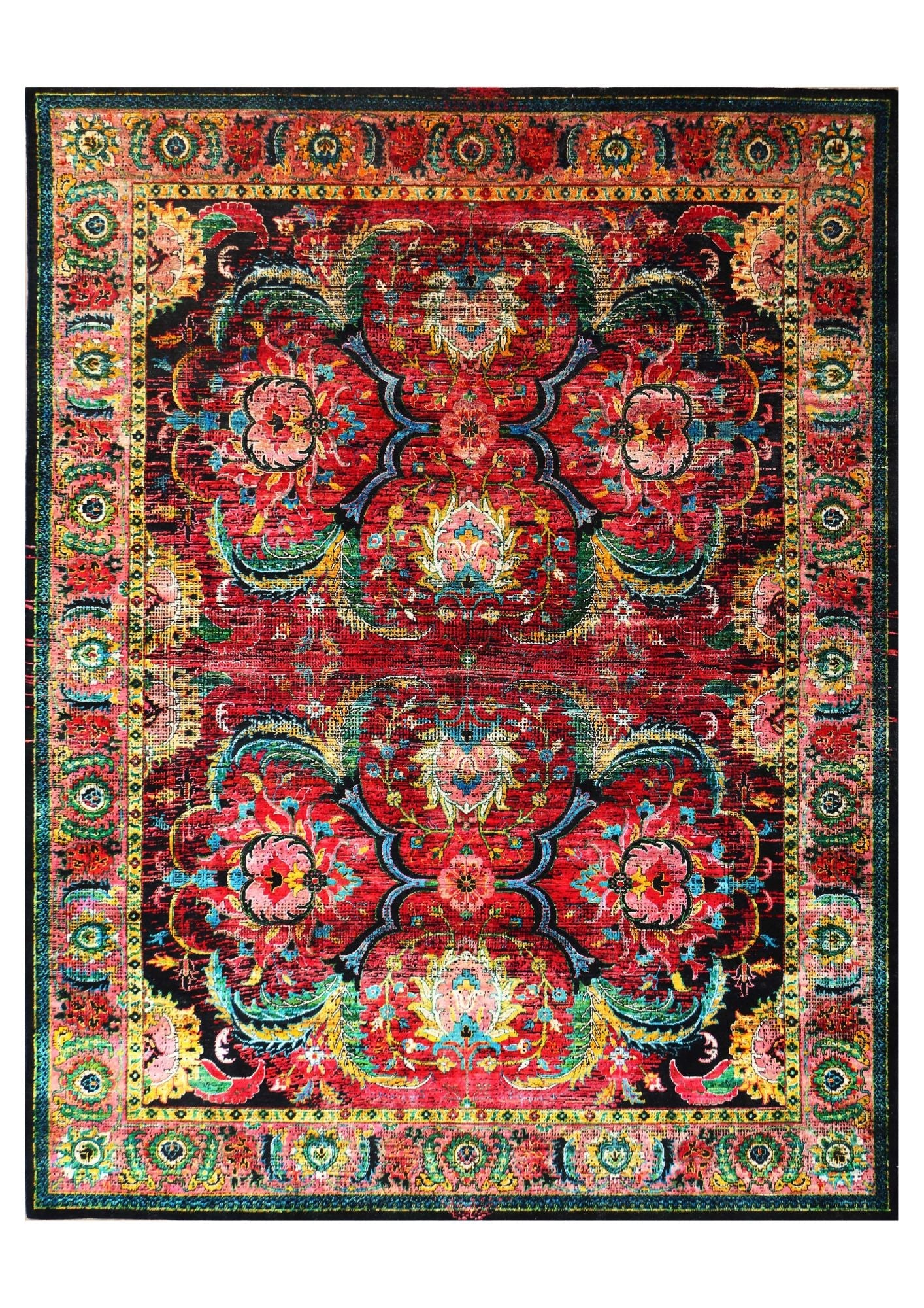 New Hand-Knotted Woolen Area Rug 5161 (9x12)