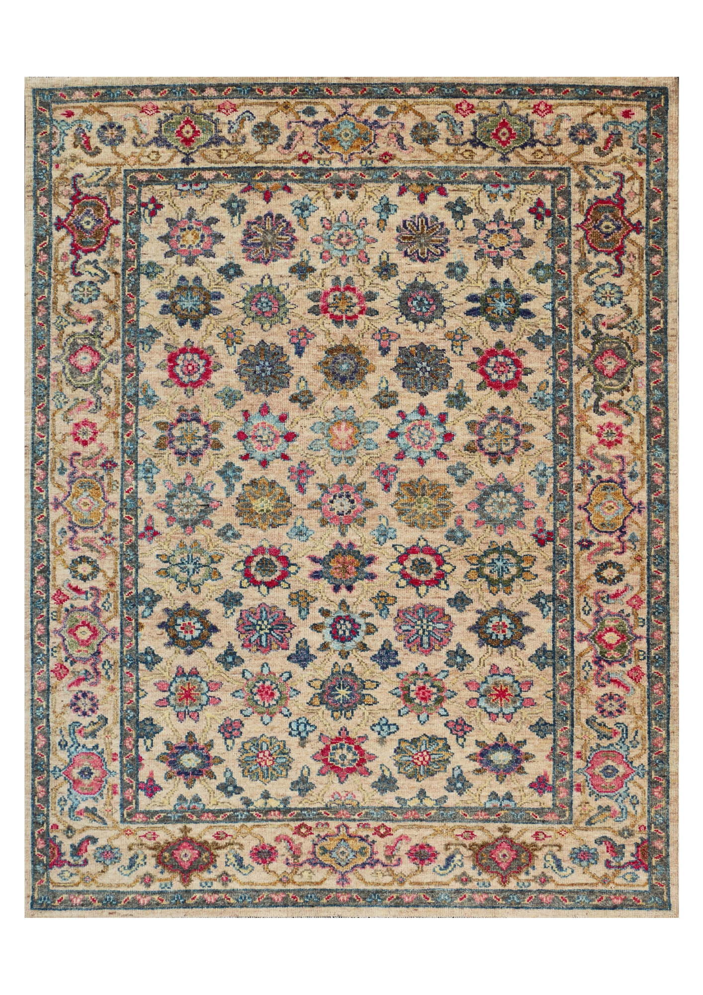 New Hand-Knotted Woolen Area Rug 4828 (9x12)