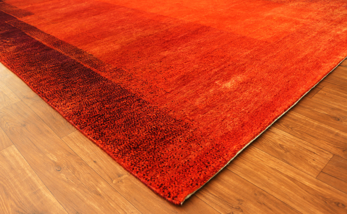New Hand-Knotted Woolen Area Rug 5157 (9x12)