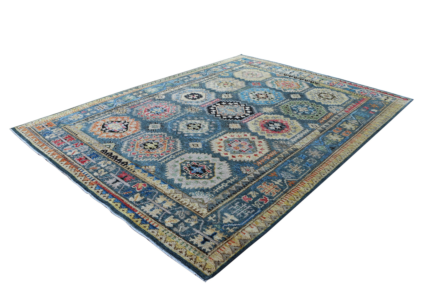 New Hand-Knotted Woolen Area Rug 4887 (9x12)