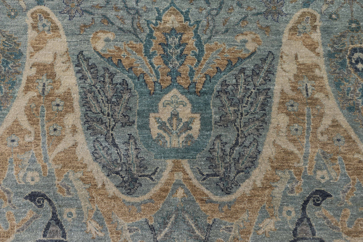 Hand-Knotted Woolen Area Rug 5162 (8x10) Ghazni Wool Low Pile