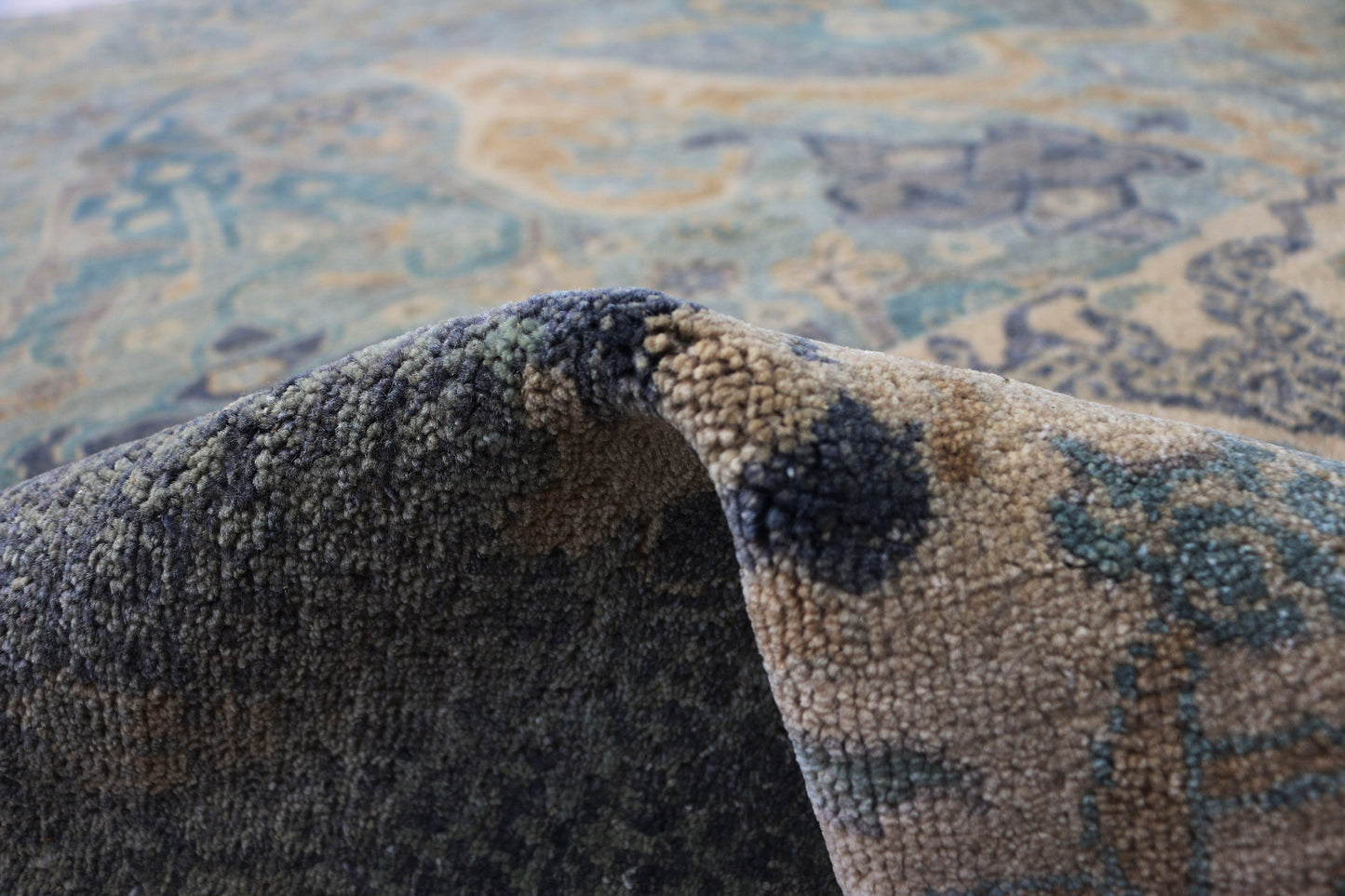 Hand-Knotted Woolen Area Rug 5162 (8x10) Ghazni Wool Low Pile