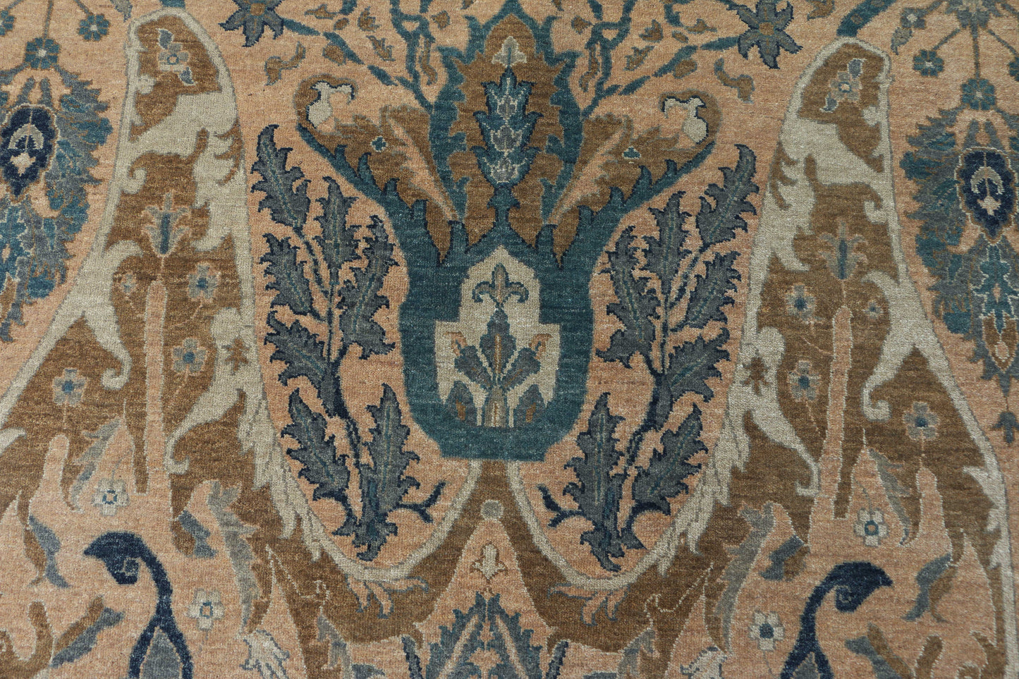 New Hand-Knotted Woolen Area Rug 5162.1 (9x12) Ghazni Wool Low Pile