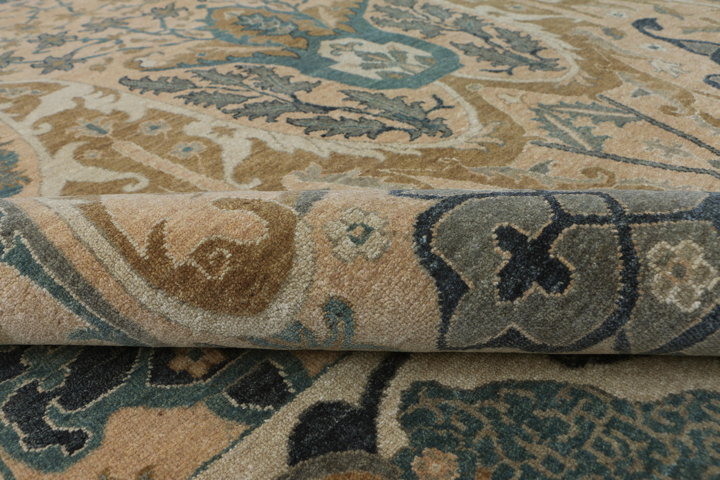 New Hand-Knotted Woolen Area Rug 5162.1 (9x12) Ghazni Wool Low Pile