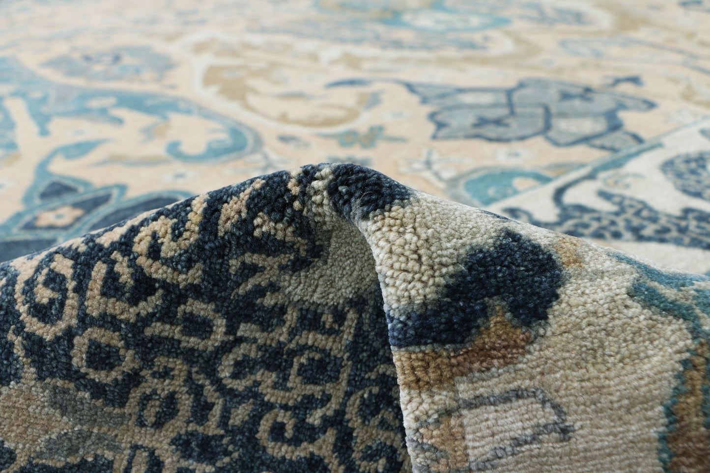 New Hand-Knotted Woolen Area Rug 5162.1 (9x12) Ghazni Wool Low Pile