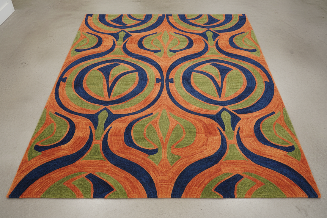 Trending Colors: Terracotta, Indigo & Moss Green in Rugs