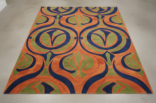 Trending Colors: Terracotta, Indigo & Moss Green in Rugs