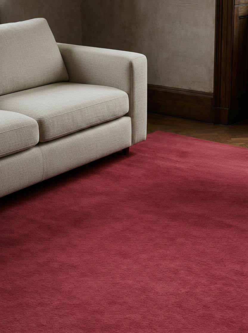 Rugowl Soild Cream Plain Area Rug