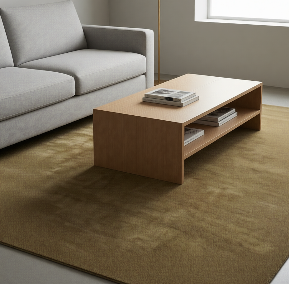 Rugowl Olive Moss Plain Area Rug