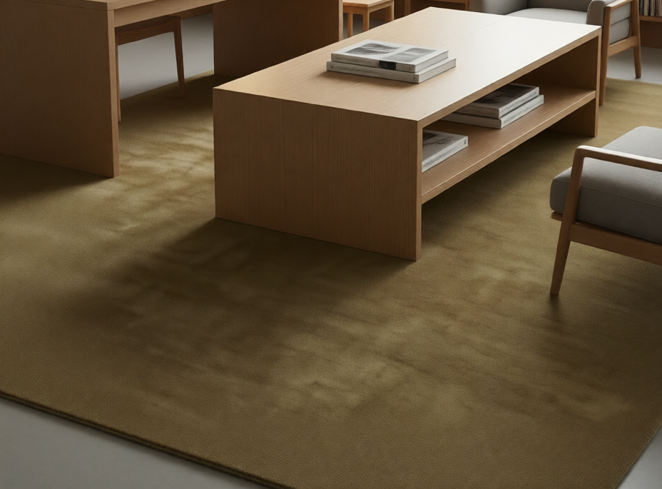 Rugowl Olive Moss Plain Area Rug