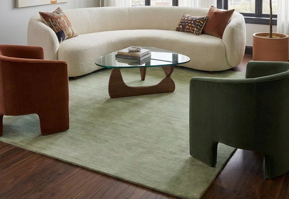 Rugowl Soild Cream Plain Area Rug