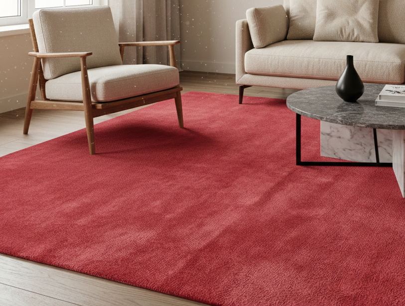 Rugowl Soild Cream Plain Area Rug