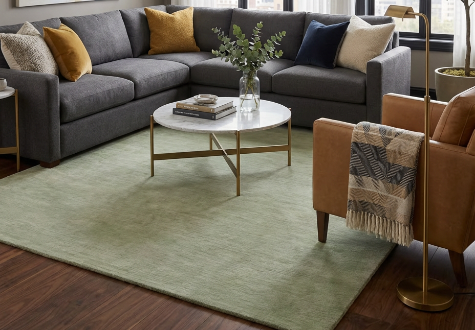 Rugowl Soild Cream Plain Area Rug