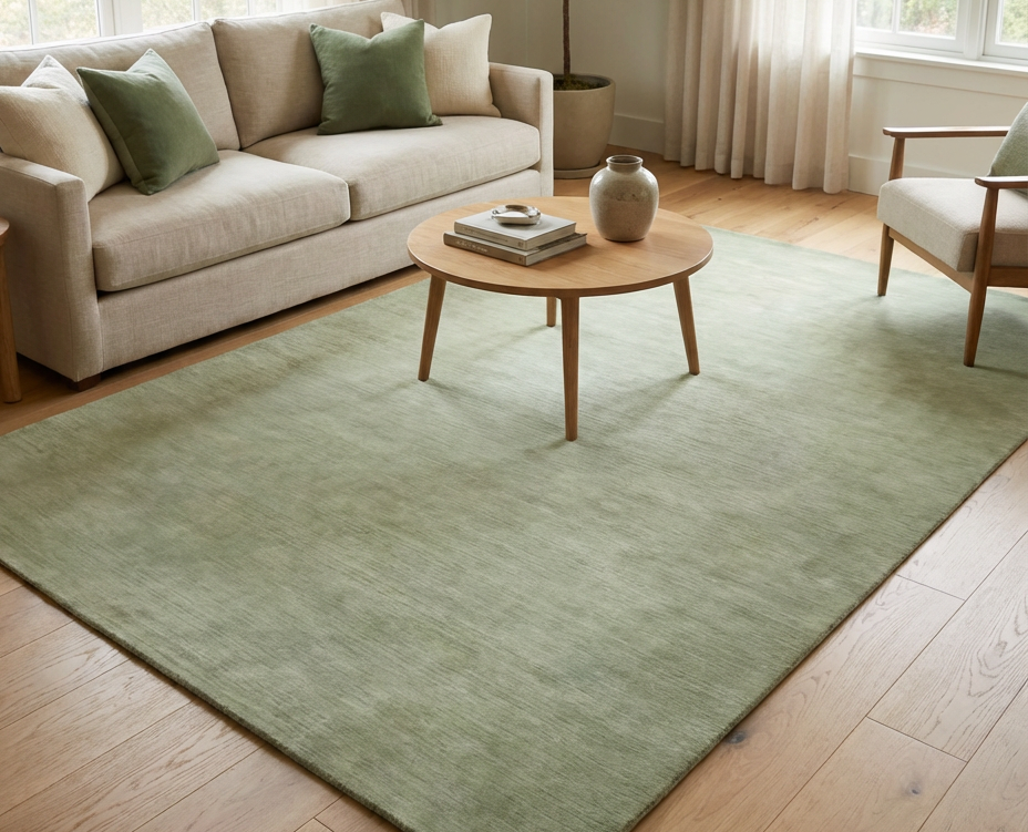 Rugowl Soild Cream Plain Area Rug