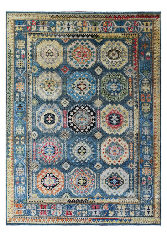 New Hand-Knotted Woolen Area Rug 4887 (9x12)
