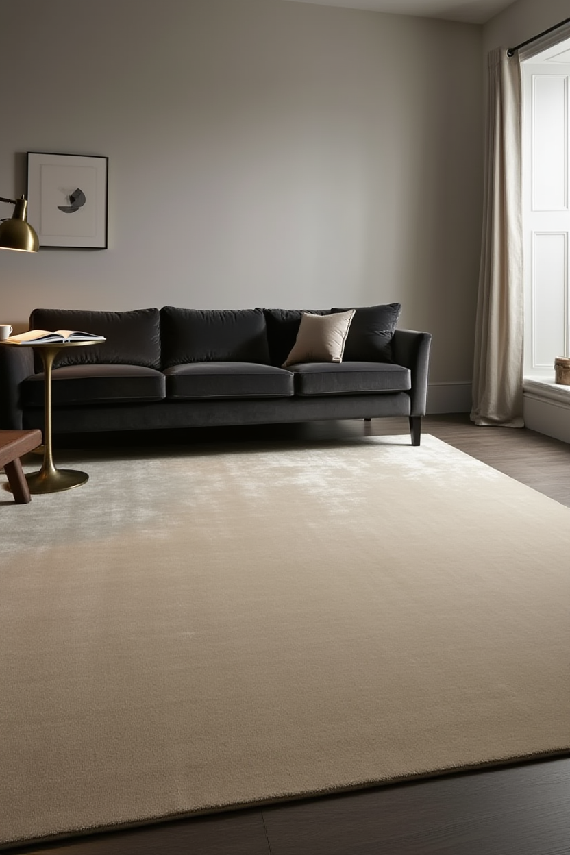 Rugowl Warm Sand Plain Area Rug