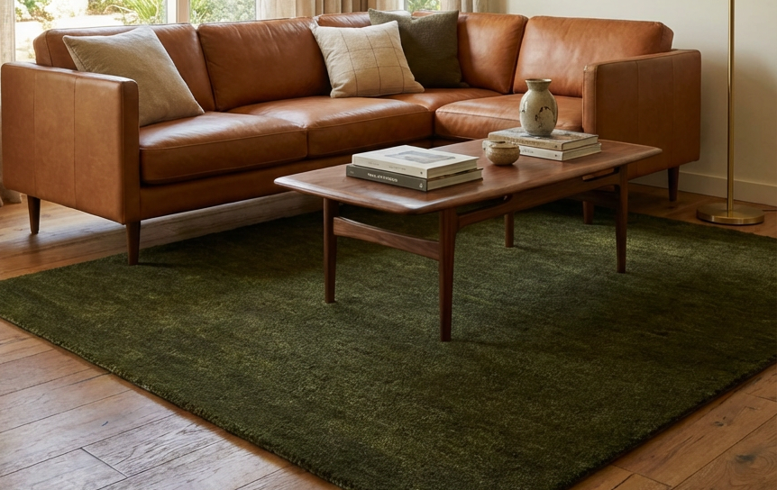 Rugowl Soild Cream Plain Area Rug