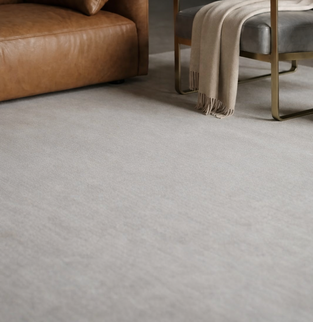 Rugowl Soild Cream Plain Area Rug