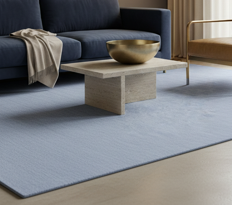 Rugowl Soild Cream Plain Area Rug