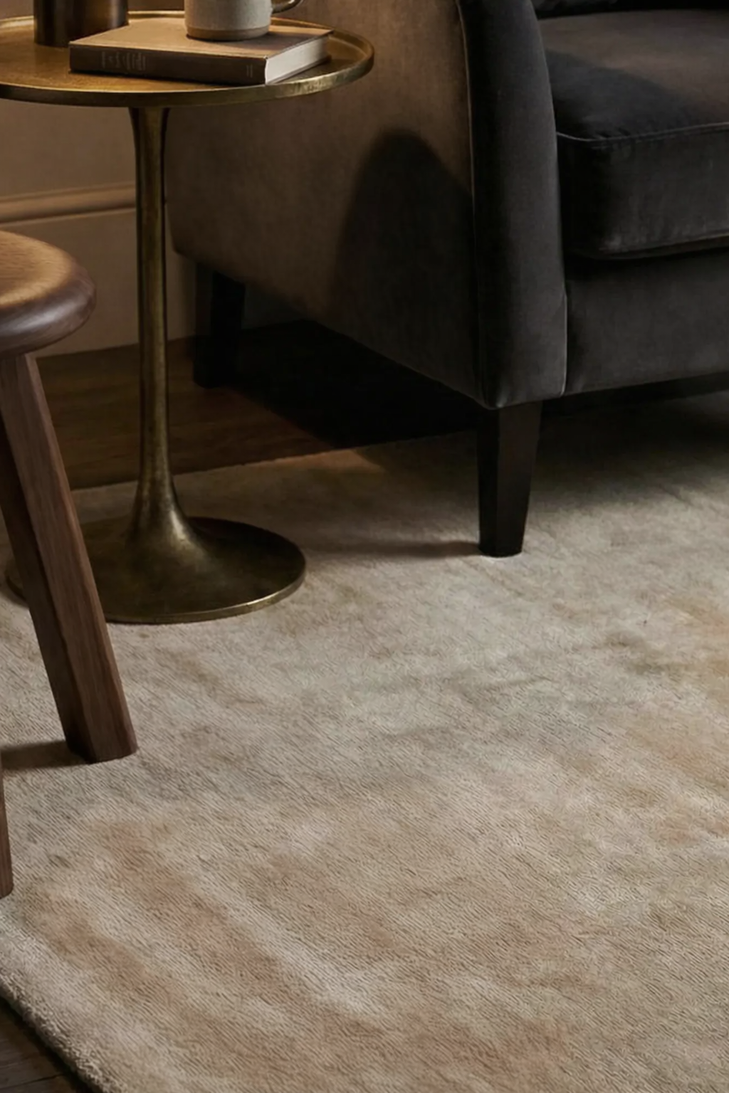 Rugowl Warm Sand Plain Area Rug