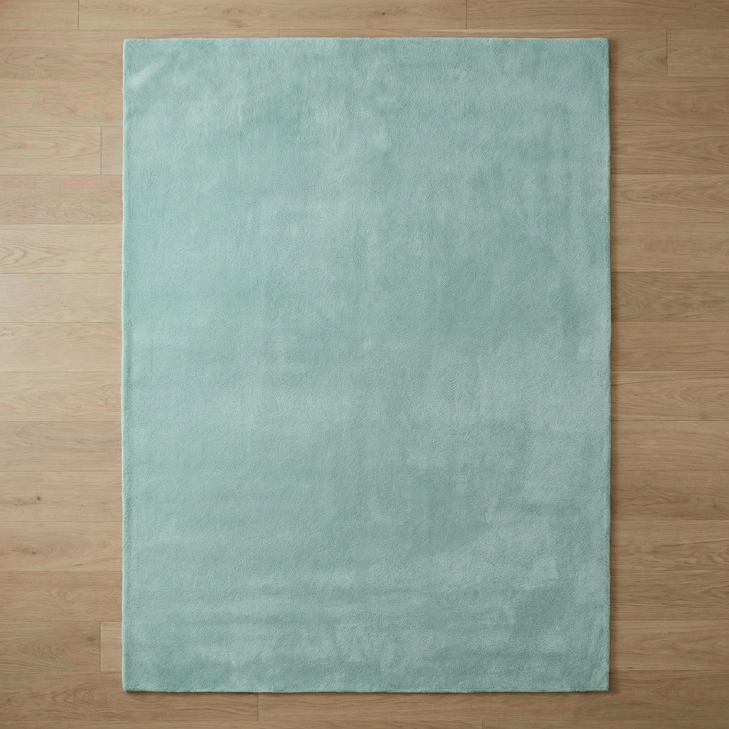 Rugowl Powder Blue Plain Area Rug