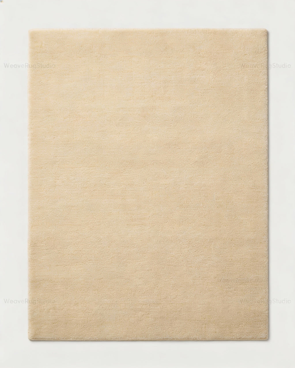 Rugowl Soild Cream Plain Area Rug
