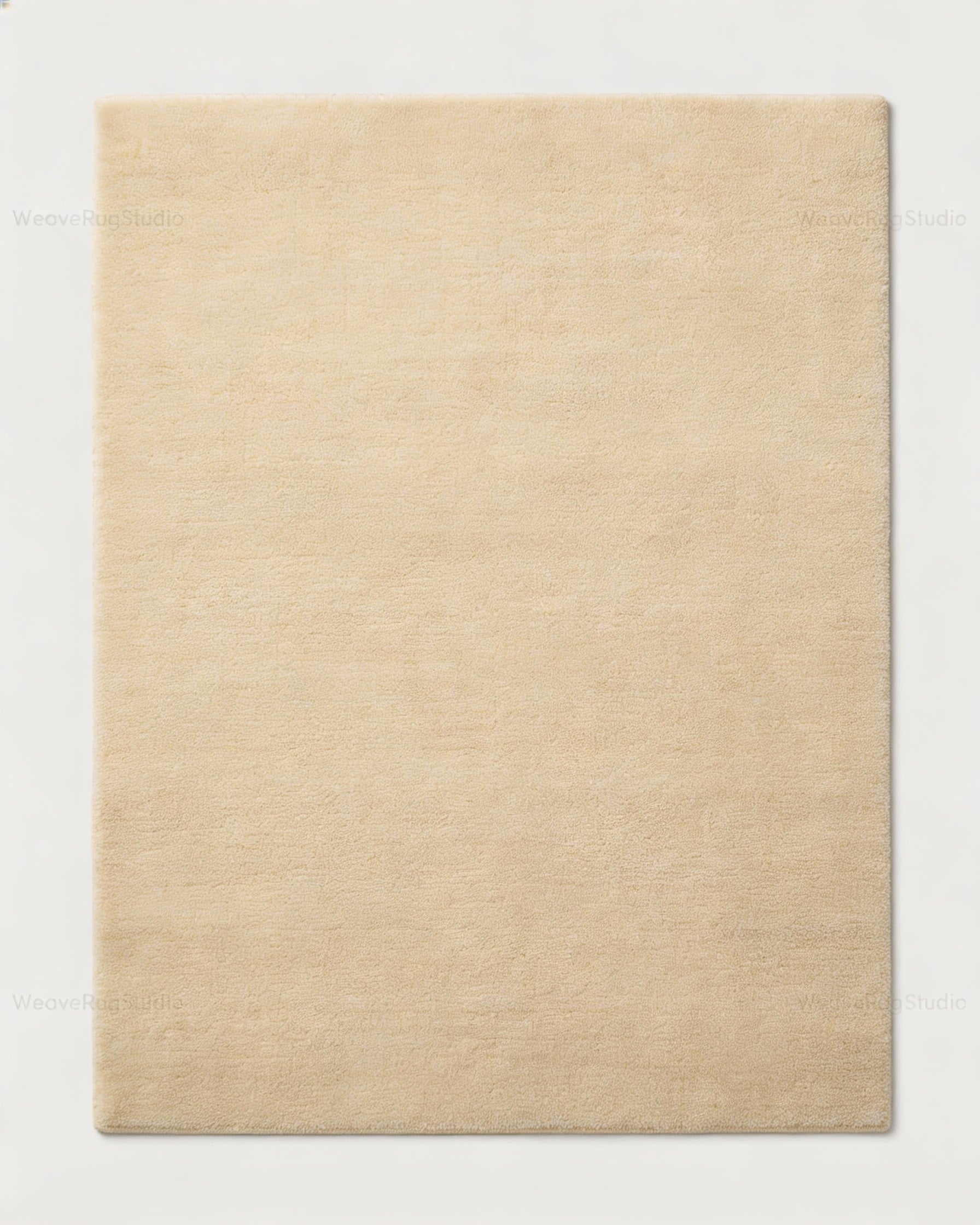 Rugowl Soild Cream Plain Area Rug