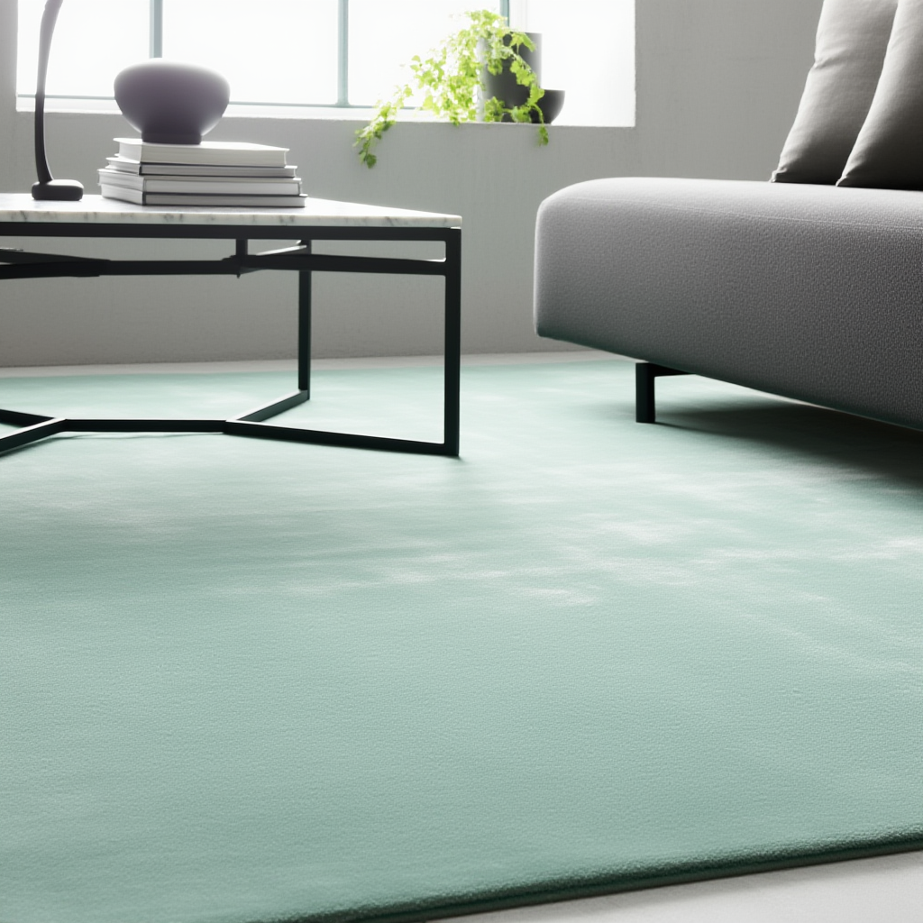 Rugowl Powder Blue Plain Area Rug