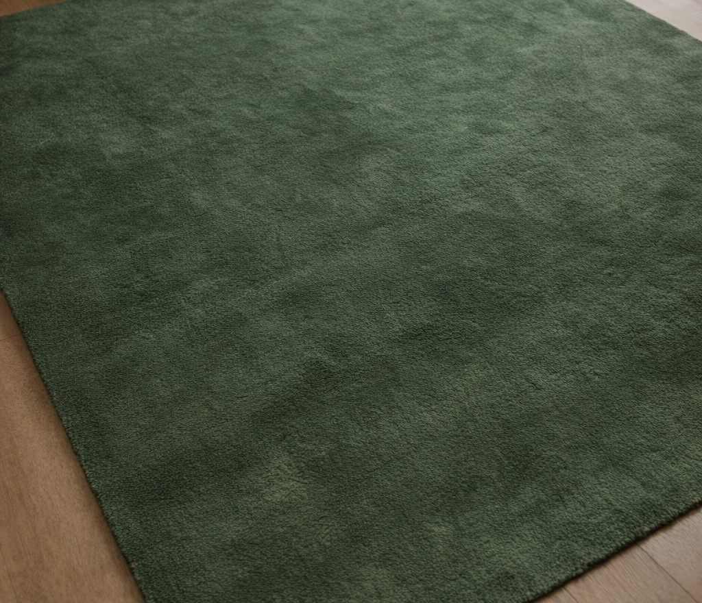 Rugowl Forest Green Plain Area Rug