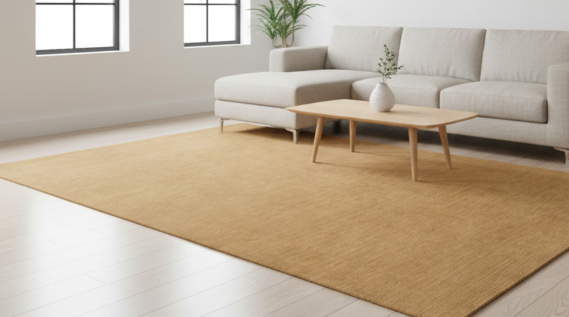 Rugowl Warm Sand Plain Area Rug