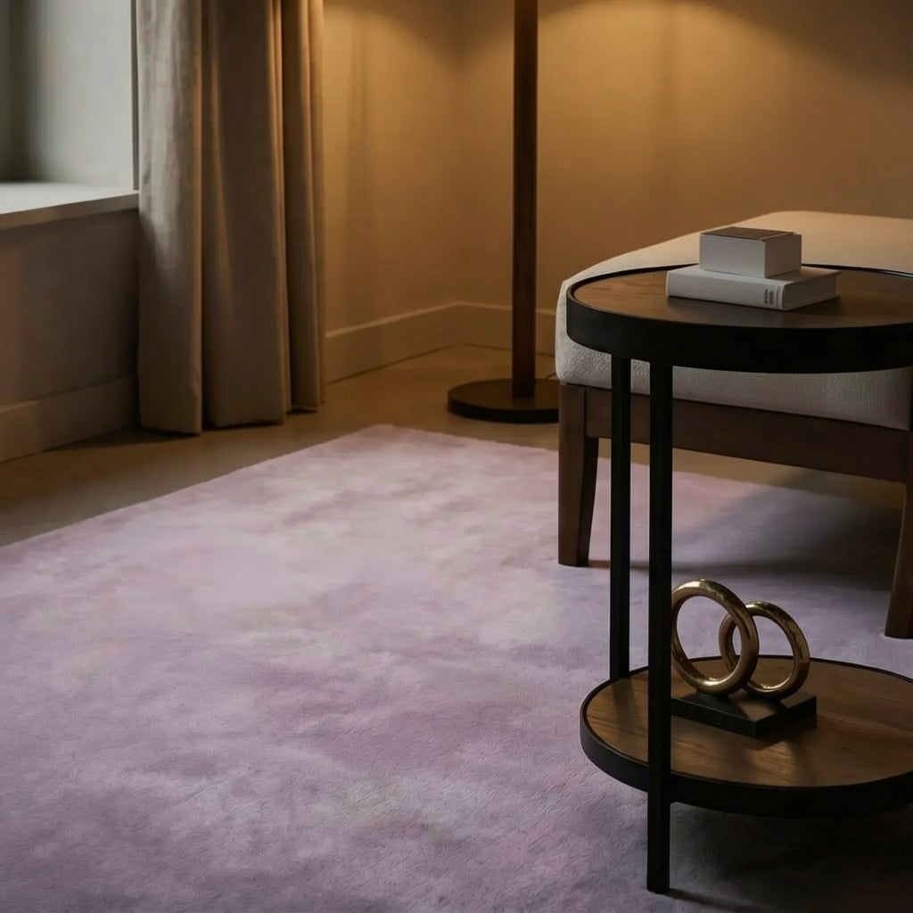 Rugowl Soild Cream Plain Area Rug