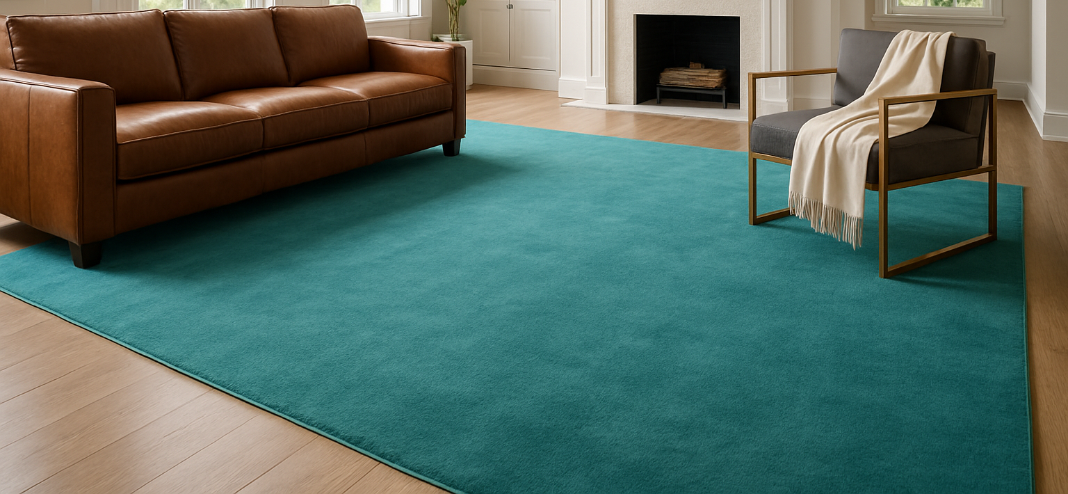 Rugowl Soild Cream Plain Area Rug