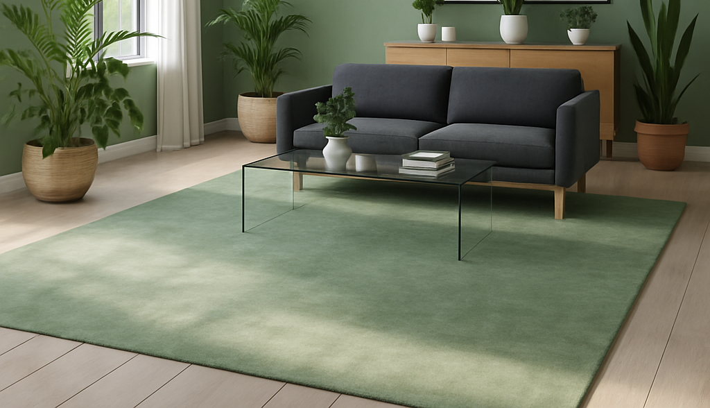 Rugowl Sage Green Plain Area Rug