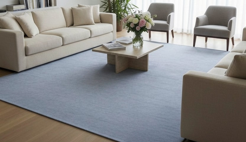 Rugowl Soild Cream Plain Area Rug