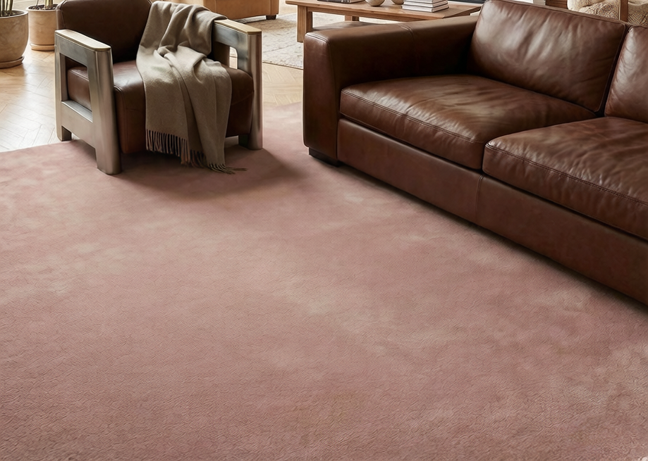 Rugowl Dusty Blush Plain Area Rug