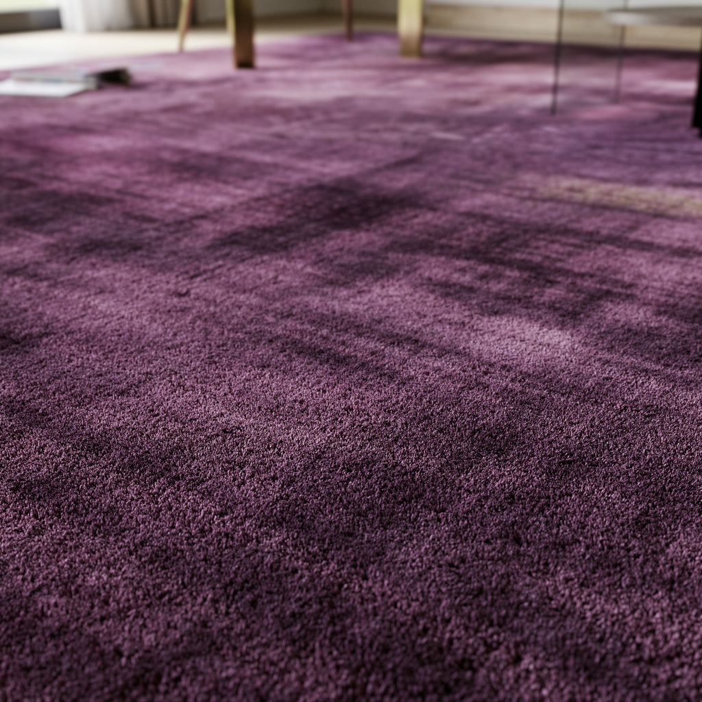 Rugowl Plum Dusk Plain Area Rug