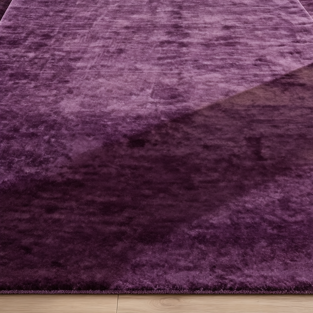 Rugowl Plum Dusk Plain Area Rug