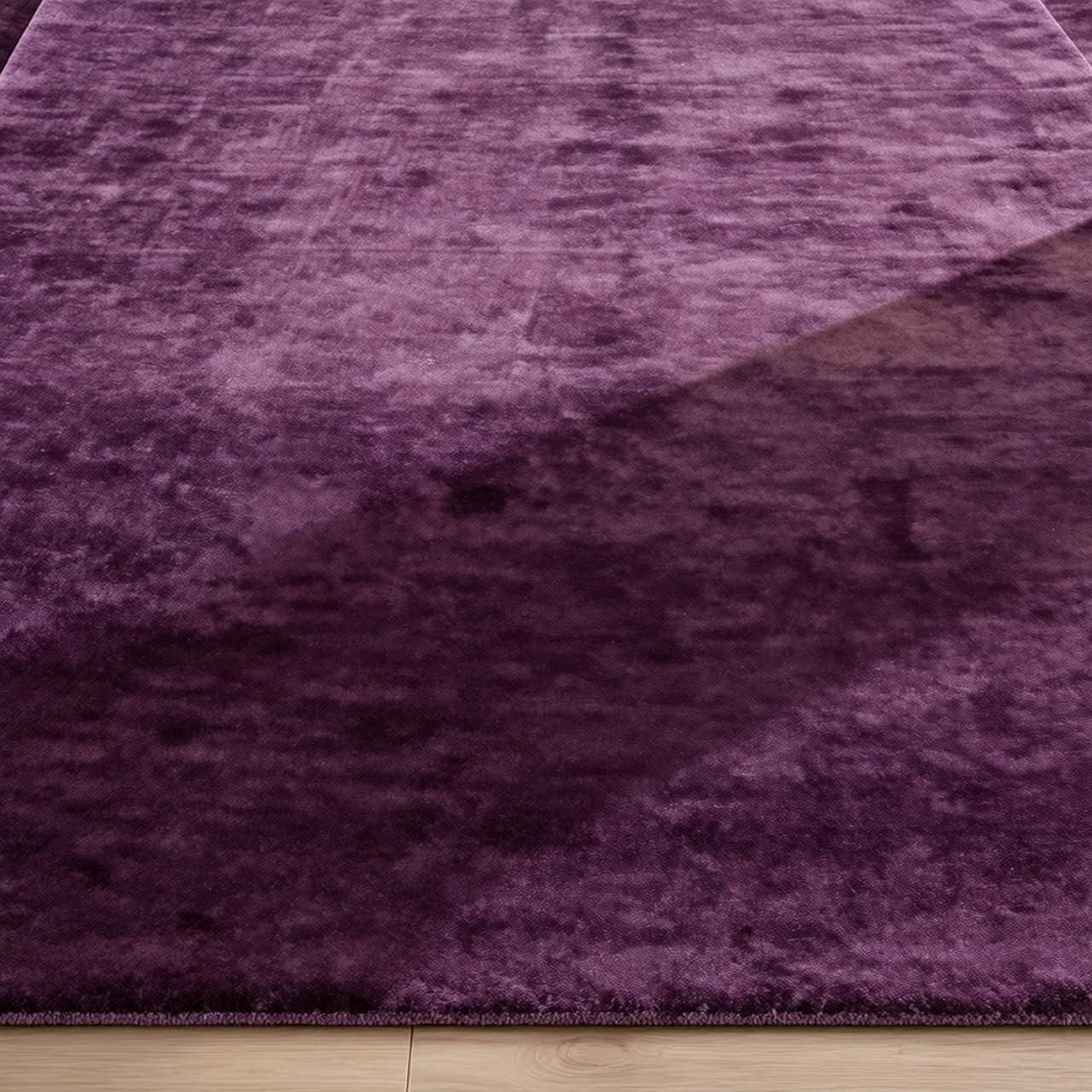 Rugowl Plum Dusk Plain Area Rug