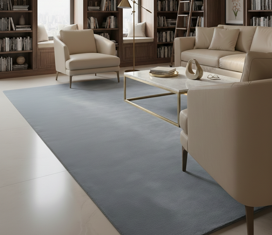 Rugowl Soild Cream Plain Area Rug