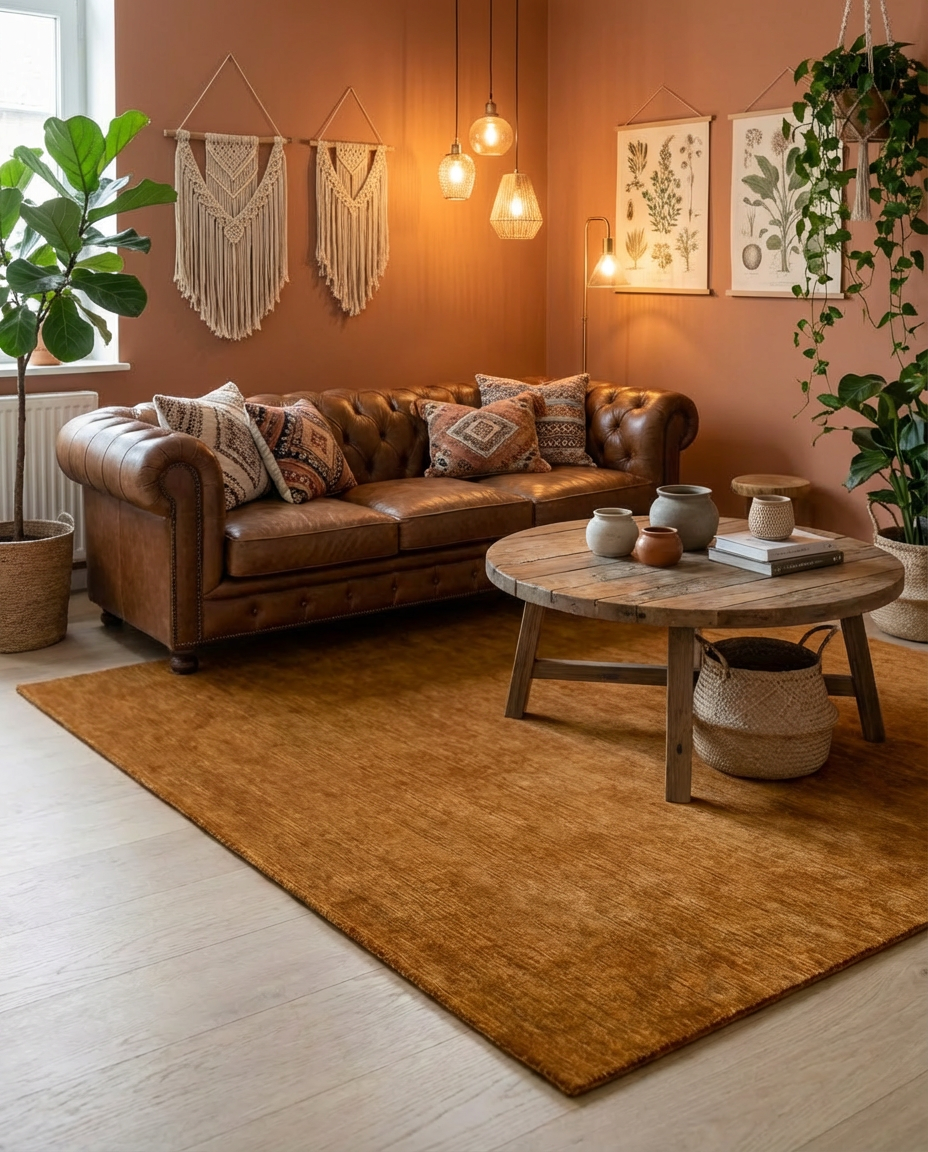 Rugowl Soild Cream Plain Area Rug