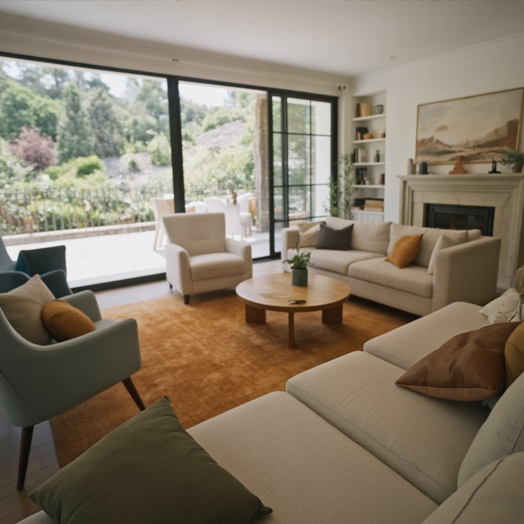 Rugowl Soild Cream Plain Area Rug