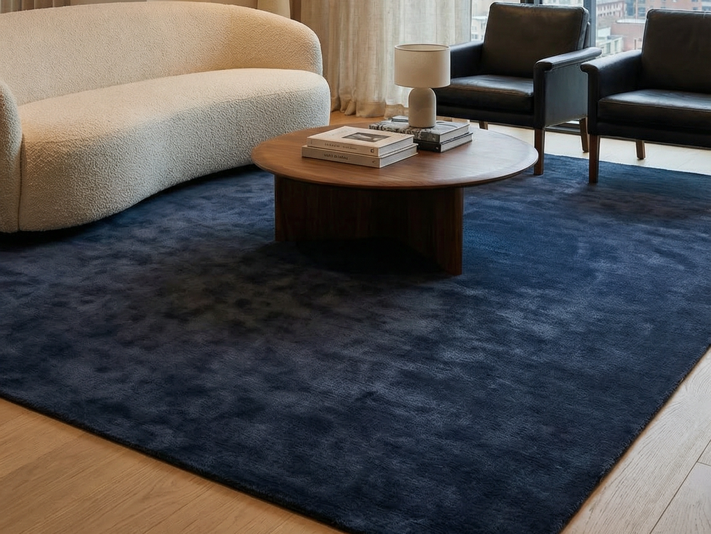 Rugowl Indigo Plain Area Rug