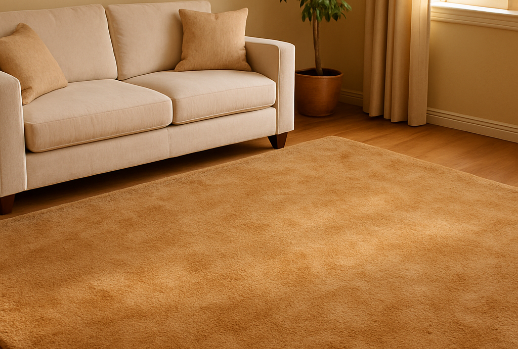 Rugowl Soild Cream Plain Area Rug