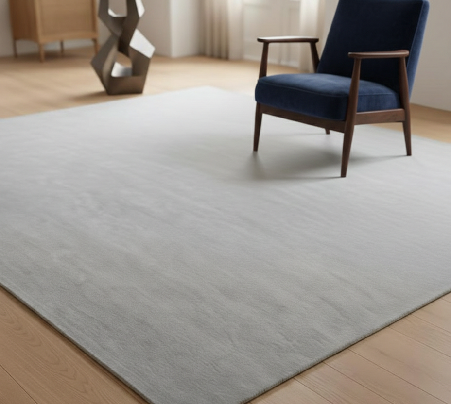 Rugowl Soild Cream Plain Area Rug