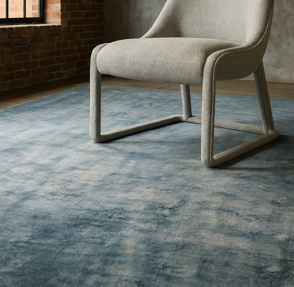 Rugowl Steel Blue Plain Area Rug