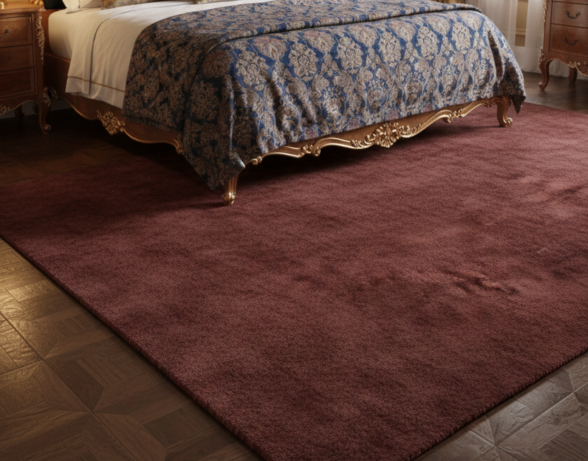 Rugowl Deep Blue Plain Area Rug