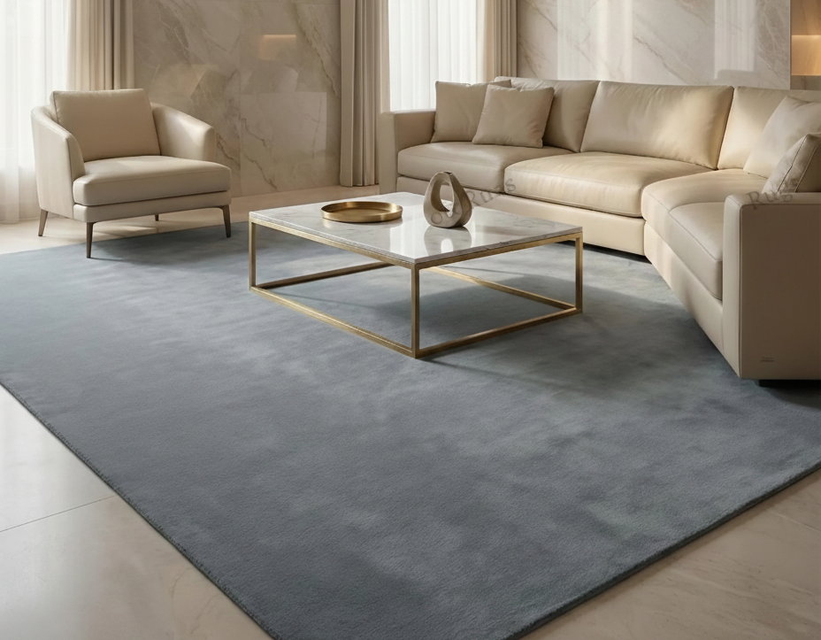 Rugowl Soild Cream Plain Area Rug